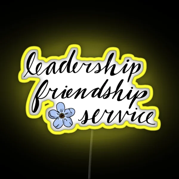 Leadership Friendship Service Logo RGB Neon Sign