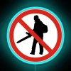 Leaf Blowing Prohibited - Outdoor Decorative Black Neon Sign