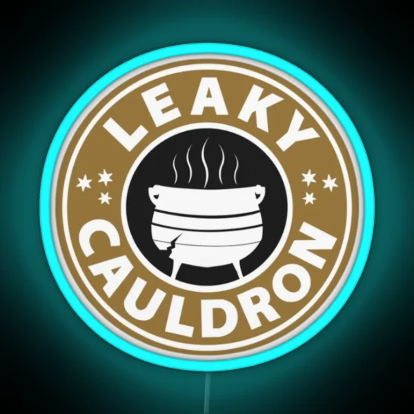 Leaky Cauldron Gold RGB Neon Sign