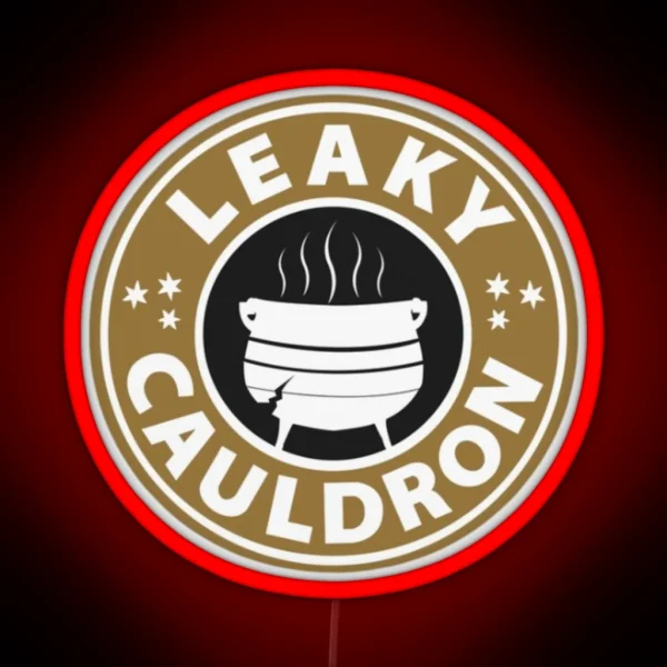 Leaky Cauldron Gold RGB Neon Sign