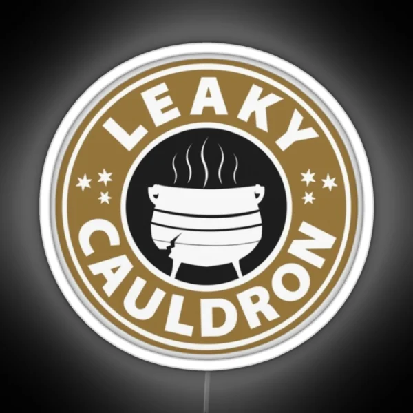 Leaky Cauldron Gold RGB Neon Sign