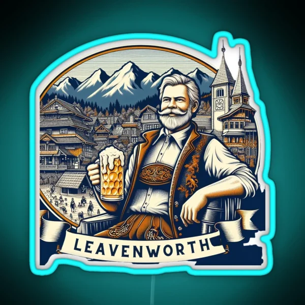 Leavenworth Explore Art And Culture RGB Neon Sign