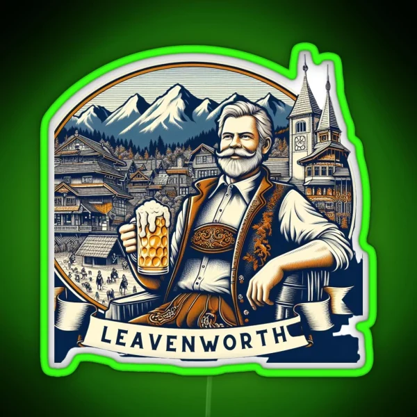Leavenworth Explore Art And Culture RGB Neon Sign