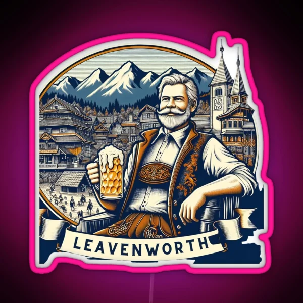 Leavenworth Explore Art And Culture RGB Neon Sign