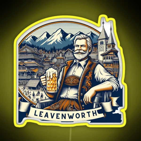 Leavenworth Explore Art And Culture RGB Neon Sign