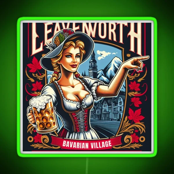 Leavenworth Four Season Wonderland In RGB Neon Sign