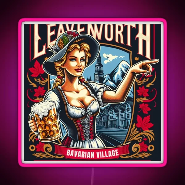 Leavenworth Four Season Wonderland In RGB Neon Sign