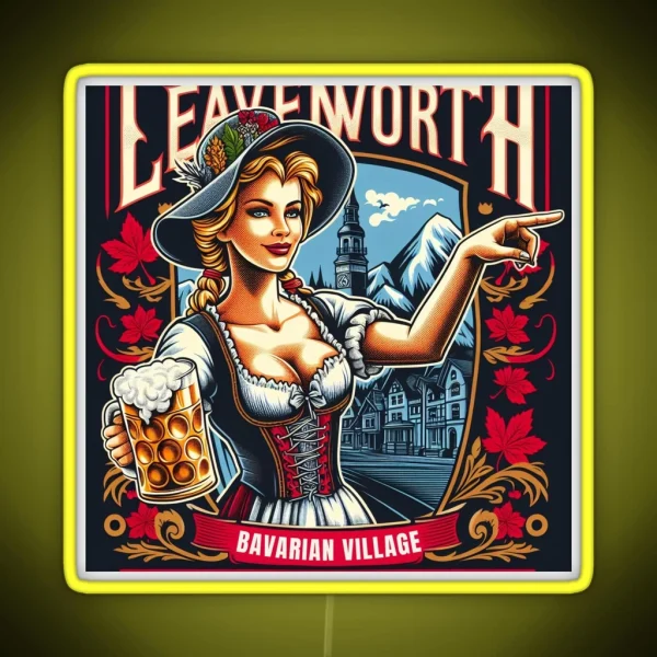 Leavenworth Four Season Wonderland In RGB Neon Sign