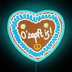 Lebkuchenherz Gingerbread Heart RGB Neon Sign