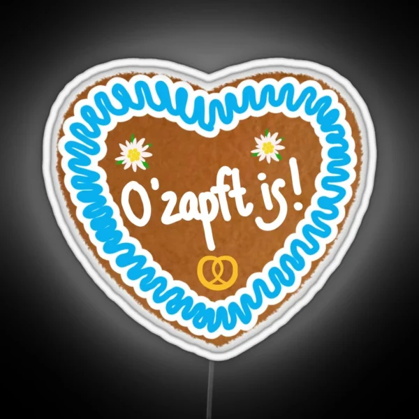 Lebkuchenherz Gingerbread Heart RGB Neon Sign