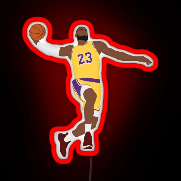 Lebron James Dunk RGB Neon Sign