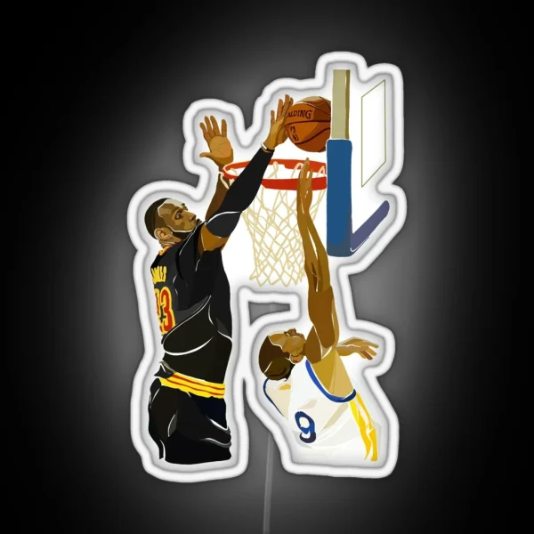 Lebron James Greatest Block RGB Neon Sign