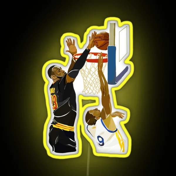 Lebron James Greatest Block RGB Neon Sign