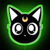 Whimsical Moon Phase Cat Neon Sign led with Vibrant RGB Colors