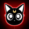 Vibrant RGB Neon Sign Featuring Luna the Cat Under Moonlight Glow