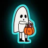 Neon Trick Or Treat Sign RGB Glowing Wall Decoration Artwork