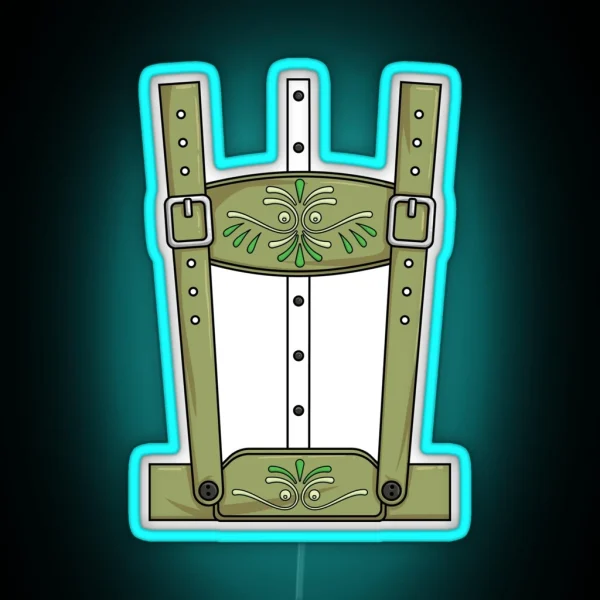 Lederhosen Costume Oktoberfest German Festival RGB Neon Sign