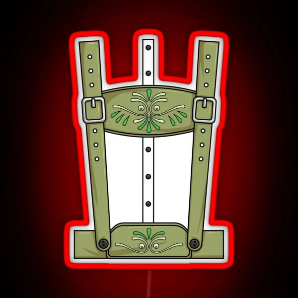 Lederhosen Costume Oktoberfest German Festival RGB Neon Sign