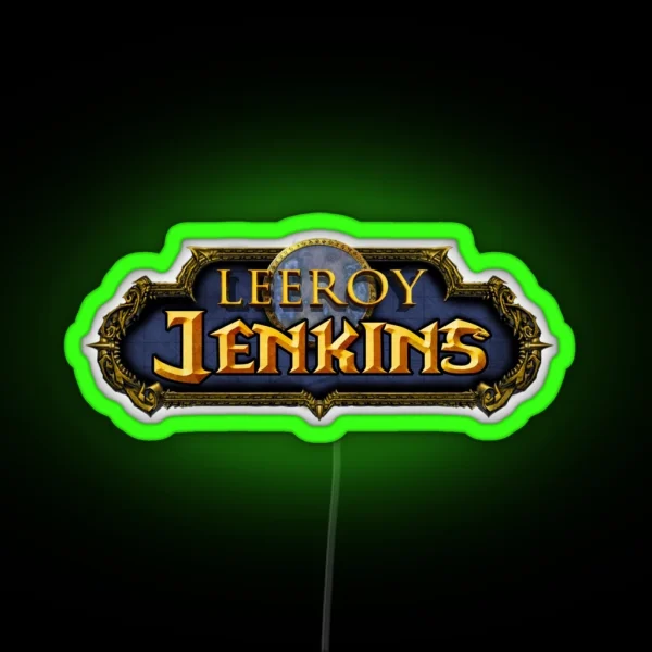 Leeroy Jenkins RGB Neon Sign