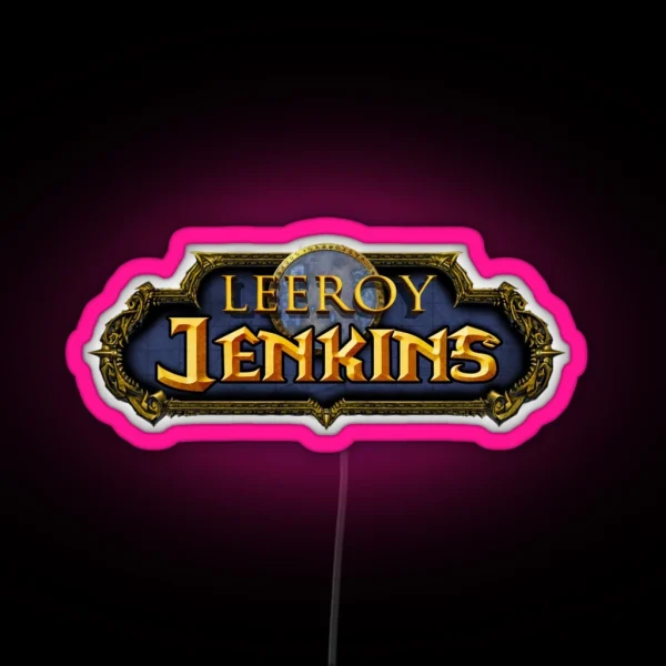 Leeroy Jenkins RGB Neon Sign