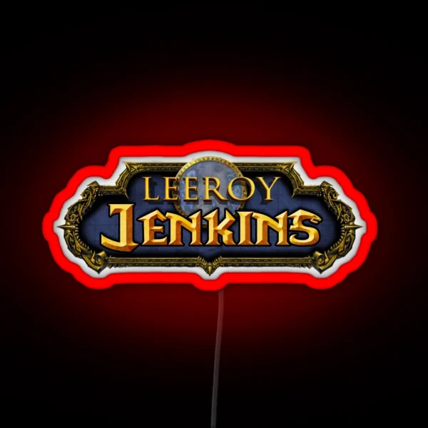 Leeroy Jenkins RGB Neon Sign