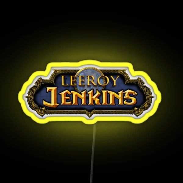 Leeroy Jenkins RGB Neon Sign