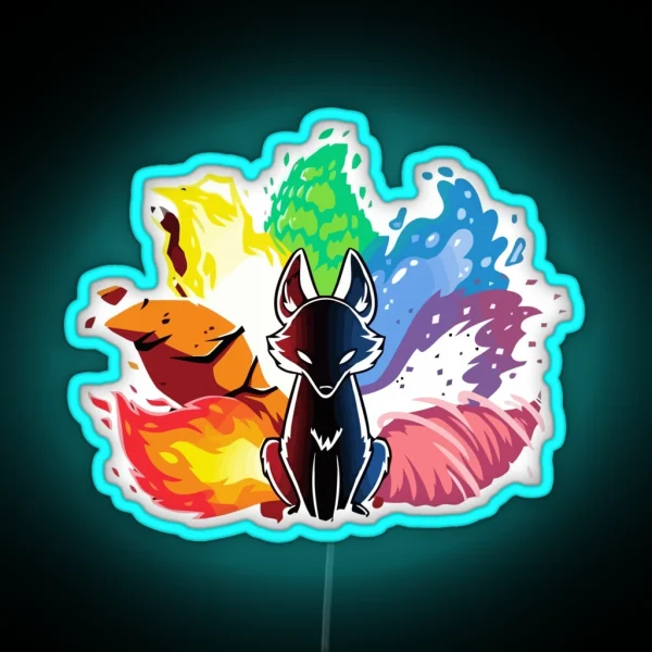 Legend Of Nine Tales Fox RGB Neon Sign