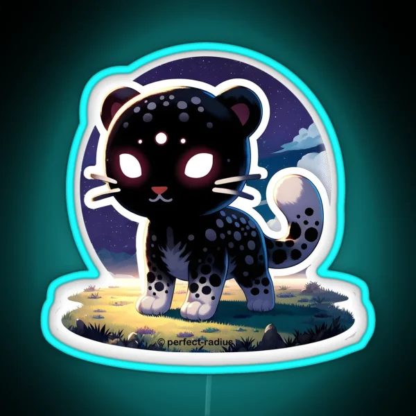 Legendary Animals Shadow Leopard RGB Neon Sign