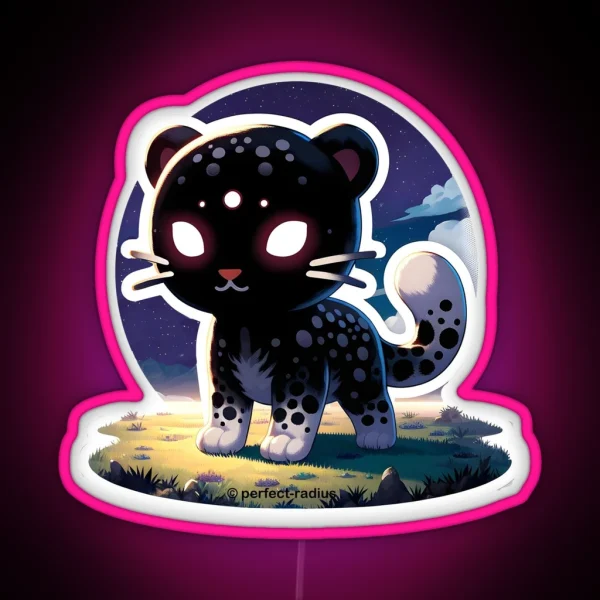 Legendary Animals Shadow Leopard RGB Neon Sign