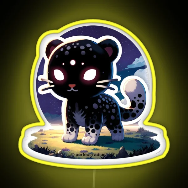 Legendary Animals Shadow Leopard RGB Neon Sign