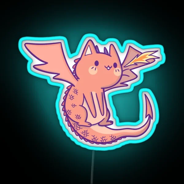 Legendary Cat Dragon RGB Neon Sign
