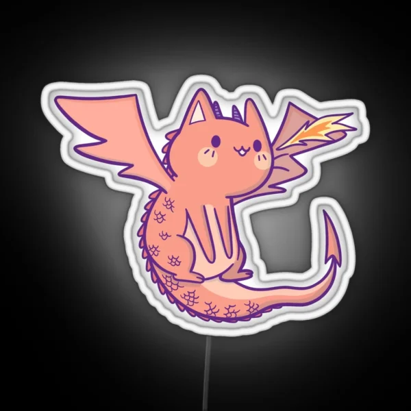 Legendary Cat Dragon RGB Neon Sign