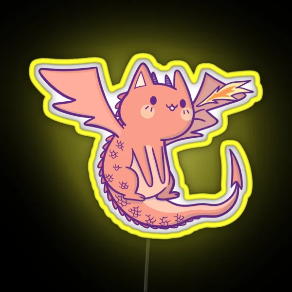 Legendary Cat Dragon RGB Neon Sign
