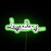 Colorful retro glowing LED art decorative neon light display.