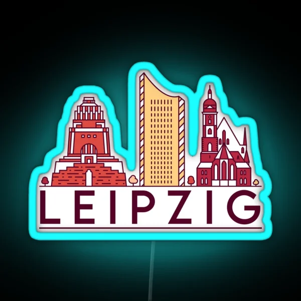 Leipzig Cityscape RGB Neon Sign