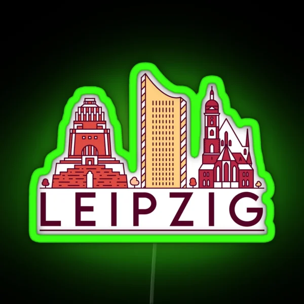 Leipzig Cityscape RGB Neon Sign