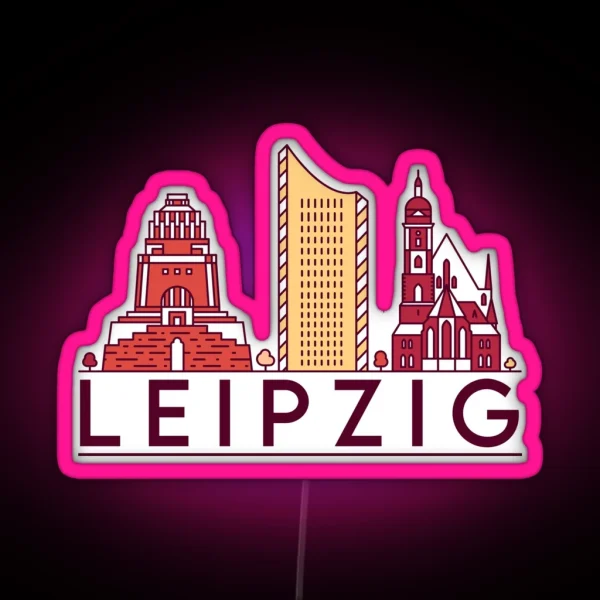 Leipzig Cityscape RGB Neon Sign