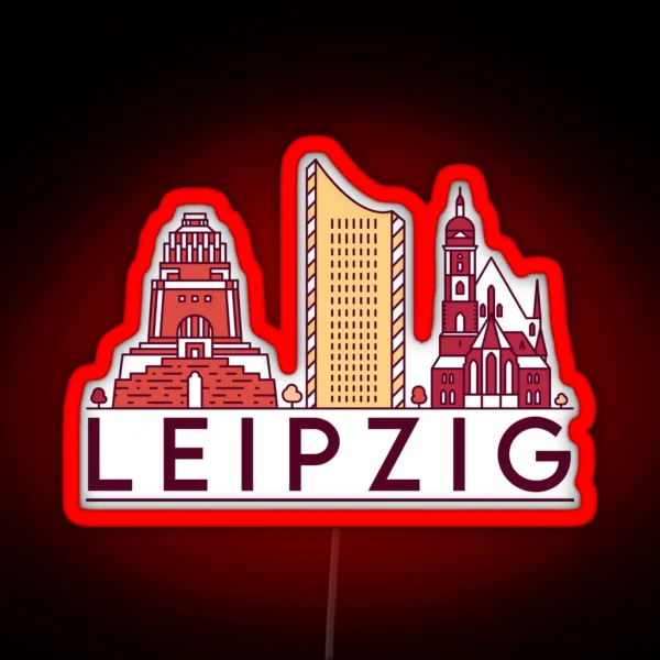 Leipzig Cityscape RGB Neon Sign