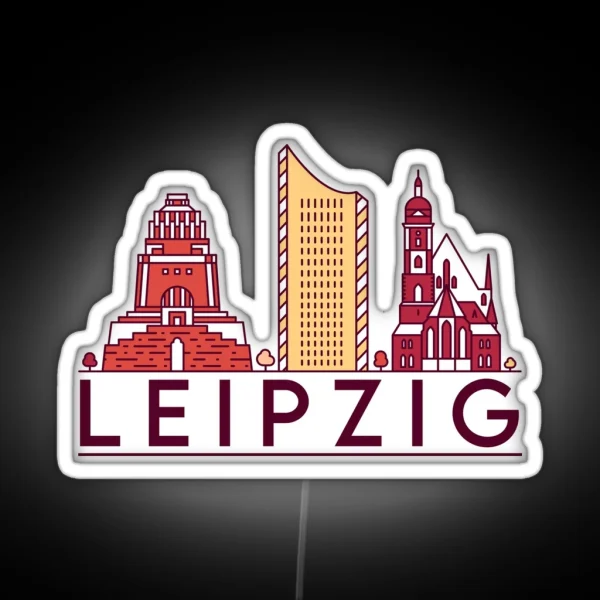 Leipzig Cityscape RGB Neon Sign
