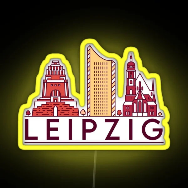 Leipzig Cityscape RGB Neon Sign