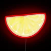 Vibrant citrus-inspired LED wall decor with bright lemon slice design.
