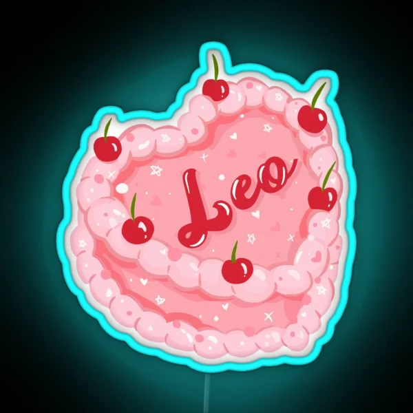 Leo Cake RGB Neon Sign