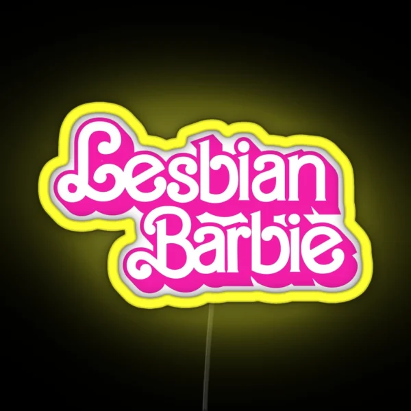 Lesbian Barbie Logo Barbie The Movie Style RGB Neon Sign