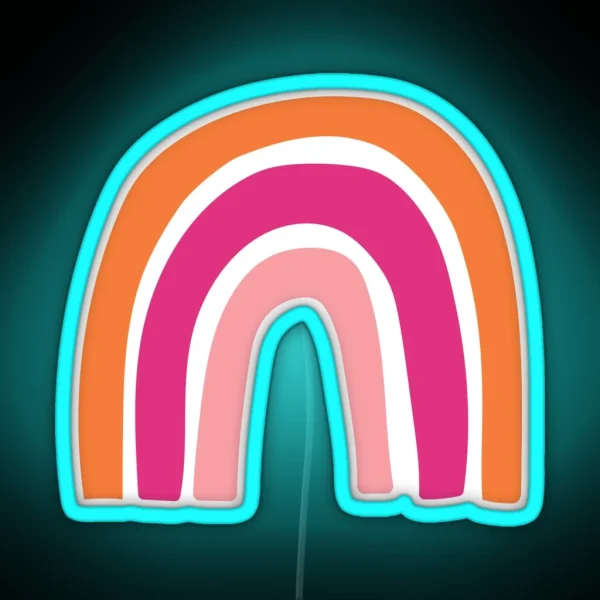 Lesbian Flag Rainbow RGB Neon Sign