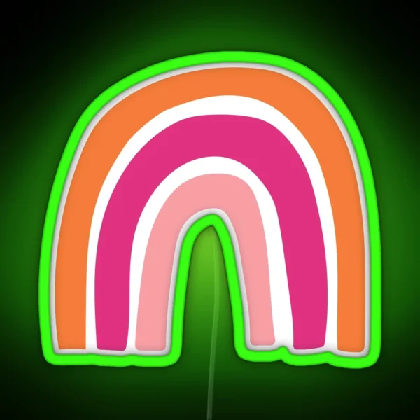Lesbian Flag Rainbow RGB Neon Sign