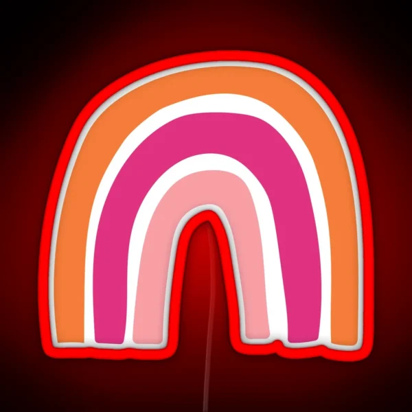 Lesbian Flag Rainbow RGB Neon Sign