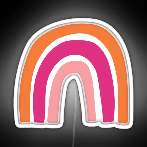 Lesbian Flag Rainbow RGB Neon Sign