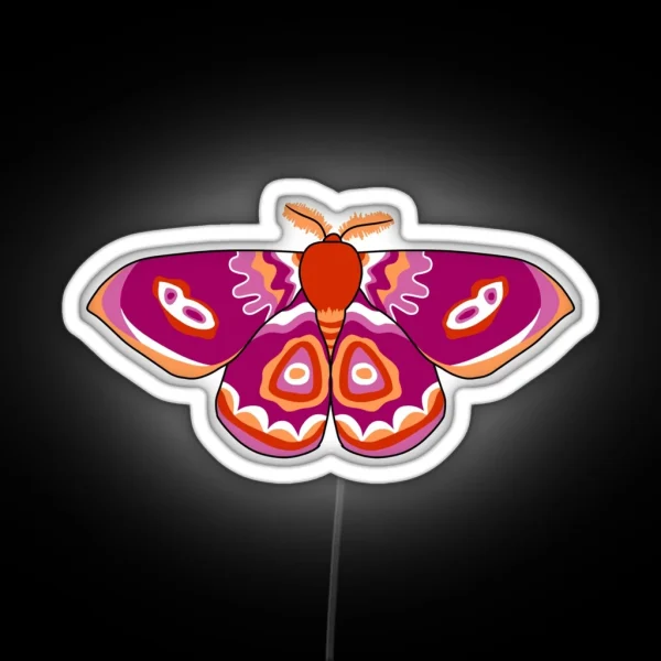 Lesbian Pride Moth RGB Neon Sign