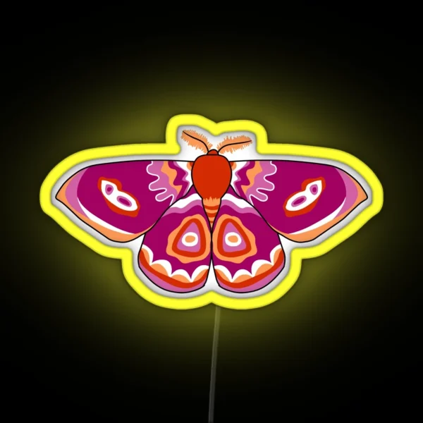Lesbian Pride Moth RGB Neon Sign