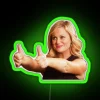 Leslie Knope-inspired nostalgic thumb up gesture neon sign with RGB colors